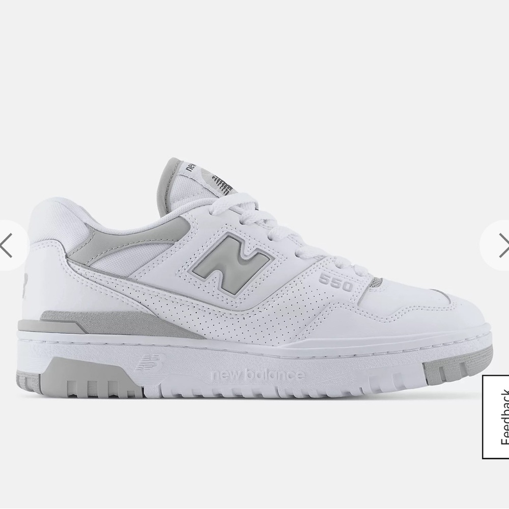 New Balance 550 White and Gray Sneakers